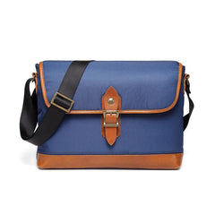 Blue Nylon Leather Mens Casual Side Bag Small Messenger Bags Casual Courier Bags for Men - iwalletsmen