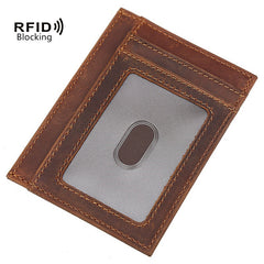 RFID Mens Leather Card Wallet Card Holder Front Pocket Wallet For Men - iwalletsmen