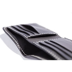 Black Handmade Leather Mens billfold Wallet Bifold Black Front Pocket Wallet Small Wallet For Men - iwalletsmen