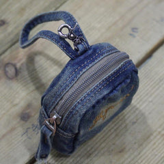 Denim  Womens Mens MIni Mobile Bag Wristlet Bags Jean Blue Clutch Purse For Women - iwalletsmen