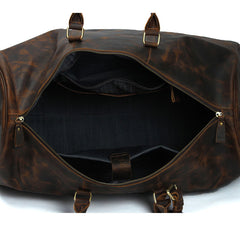Cool Mens Leather Large Weekender Bag Duffle Bag Travel Bag for Men - iwalletsmen