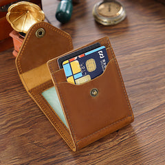Leather Small Mens Wallet Zipper billfold Front Pocket Wallet Driver's License Card Wallet for Men - iwalletsmen