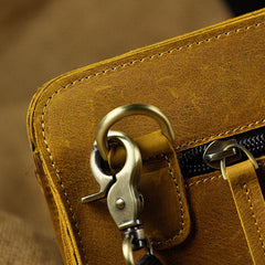 Vintage Large Leather Mens Wristlet Bag Wristlet Wallet Side Bag Clutch Wallet for Men - iwalletsmen