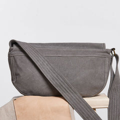 Mens Canvas Gray Cool Messenger Bag Side Bag Shoulder Bag for Men - iwalletsmen