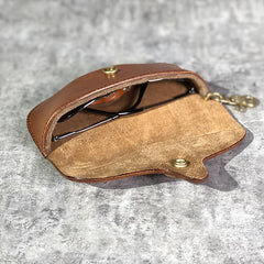 Handmade Mens Cool Brown Leather Glasses Case Glasses Box Black Glasses Holder Sunglasses Case for Men - iwalletsmen