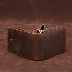 Brown Leather Billfold Cards Wallet for Men Small License Wallet Cards Wallets For Men - iwalletsmen