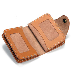 Handmade Leather Mens Cool Tooled Floral billfold Wallet Card Holder Card Wallets for Men