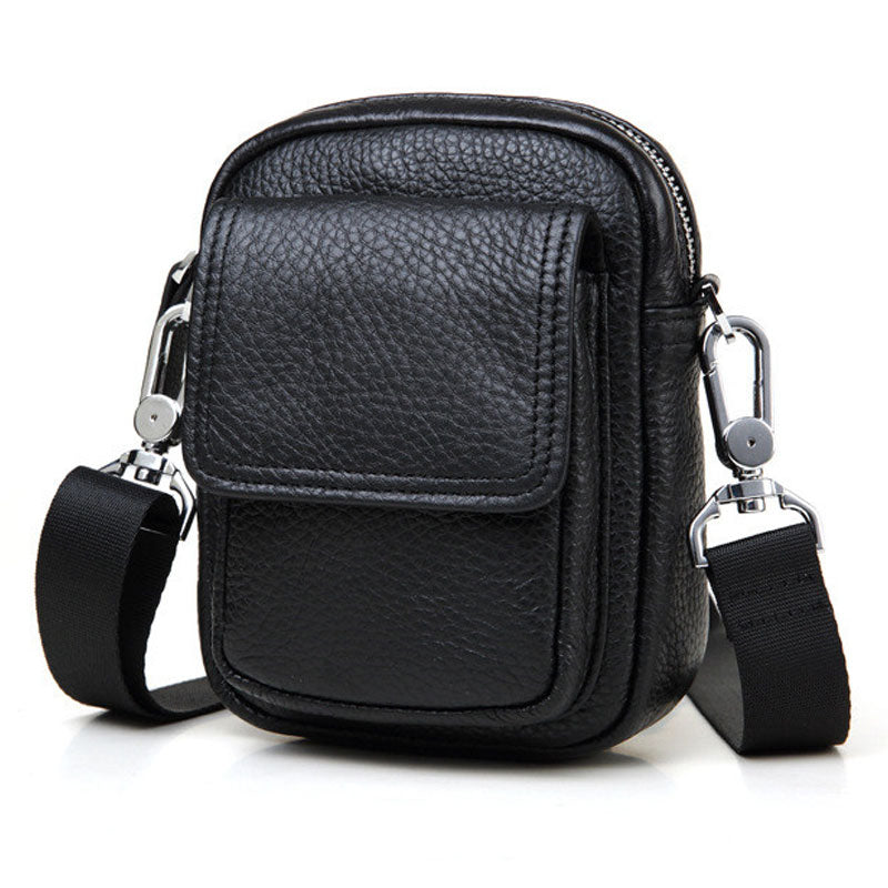 Leather Mens Cell Phone Holster Belt Pouch Mens Waist Bag Shoulder Bag for Men - iwalletsmen