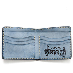 Handmade Leather Tooled Mens billfold Wallet Cool Leather Wallet Slim Wallet for Men