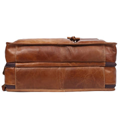 Leather Men Large Briefcase Handbag Travel Bag OverNight Bags For Men - iwalletsmen