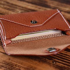 Handmade Mens Cool billfold Leather Wallet Men Small Card Slim Wallets Bifold for Men - iwalletsmen
