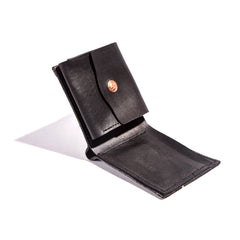 Handmade Cool Black Denim Mens Leather billfold Small Wallets Bifold Small Wallet For Men - iwalletsmen