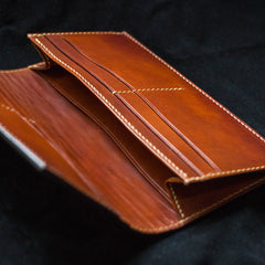 Handmade Leather Tooled  Diablo Skull Mens Chain Biker Wallet Cool Leather Wallet With Chain Wallets for Men