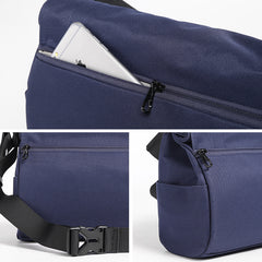 Fashion Oxford Cloth PVC Men's Black Sling Bag Chest Bag Blue One Shoulder Backpack For Men - iwalletsmen