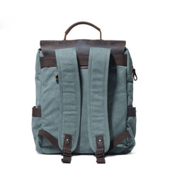 Cool Gray Canvas Travel Backpack Mens Canvas Backpack Canvas School Bag for Men - iwalletsmen