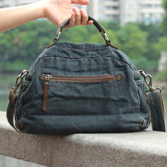 Casual Blue Denim Mens Womens Messenger Bag Jean Postman Bag Courier Bag For Women - iwalletsmen