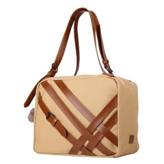 Cool Canvas PU Men's Casual Travel Shoulder Bag Travel Handbag Small Weekender Bag For Men - iwalletsmen