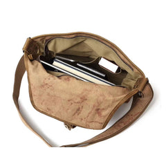 Mens Canvas Rustic Side Bag Messenger Bag Camera Courier Bag Shoulder Bag for Men - iwalletsmen