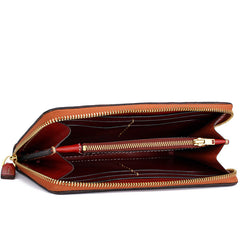 Handmade Leather Mens Chain Biker Wallet Cool Leather Wallet Long Phone Wallets for Men