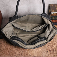 Leather Mens Large Black Travel Handbag Weekender Bag Brown Duffle Bag Luggage Bag for Men - iwalletsmen