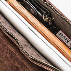 Genuine Leather Mens Messenger Bag Briefcase Laptop Bag Bike Bag Cycling Bag for men - iwalletsmen