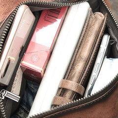 Vintage Brown LEATHER MENS One Shoulder Backpack Fashion Chest Bag Retro Brown Sling Bag For Men - iwalletsmen