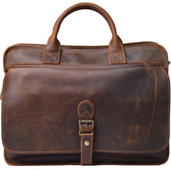 Genuine Leather Mens Cool Messenger Bag Briefcase Work Bag Business Bag for men