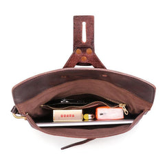 Chocolate Leather Mens Clutch Wristlet Wallet Bag Cool Zipper Clutch Wallet For Men - iwalletsmen