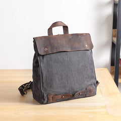 Canvas Leather Mens Womens Small 13'' School Backpack College Backpack for Men - iwalletsmen