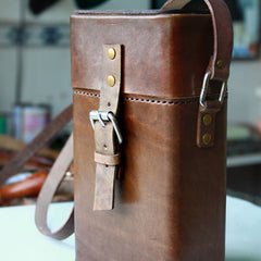 Handmade Leather Mens Small Box Bag Shoulder Bag Messenger Bag for Men - iwalletsmen