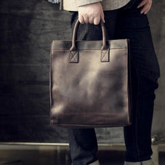 Genuine Leather Mens Cool Messenger Bag Handbag Briefcase Work Bag Business Bag for men