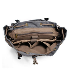 Cool Waxed Canvas Mens Hiking Backpacks Canvas Travel Backpack for Men - iwalletsmen