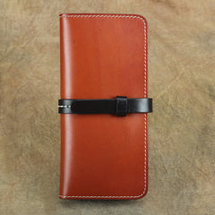 Handmade Womens Leather Long Wallet Bifold Long Wallets Card Wallet Clutch Wallet for Ladies - iwalletsmen