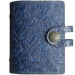 Handmade Leather Floral Mens Cool billfold Wallet Card Holder Small Card Slim Wallets for Men