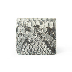 White Handmade Leather Bifold Mens Snakeskin billfold Wallet Bifold Small Wallet For Men - iwalletsmen