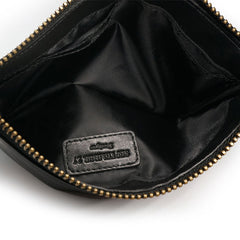 Black Mens Leather Zipper Slim Long Wallet Phone Long Wallet for Men - iwalletsmen