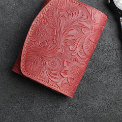 Red Leather Wallet for Keys leather key wallet Mens Key Wallet Car Key Wallet Trifold Key Wallet Holder Key Case Wallet