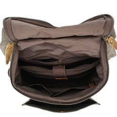 Casual Men's Waxed Canvas Brown School Travel Backpack Laptop Backpack For Men - iwalletsmen