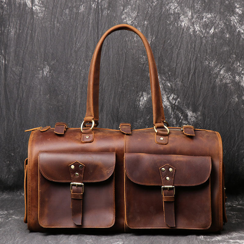 Cool Leather Mens Weekender Bags Travel Bag Duffle Bags Overnight Bag –  iwalletsmen