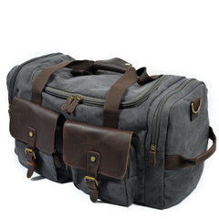 Cool Canvas Leather Mens Retro Large Green Travel Weekender Bag Duffle Bag for Men - iwalletsmen