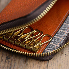 Cool Leather Mens Black Key Chain Wallet Car Key Wallet Brown Car Key Case Keys Holder for Men - iwalletsmen