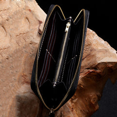 Handmade Leather Carp Mens Chain Biker Wallet Cool Leather Wallet With Chain Wallets for Men