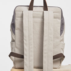 Canvas Gray Mens Cool Backpack Canvas Travel Bag Canvas School Bag for Men - iwalletsmen