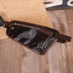 Vintage Cool Brown Leather Men's Chest Bag Sling Bag One Shoulder Backpack For Men - iwalletsmen
