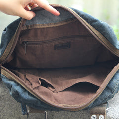 Fashion Blue Denim Mens Womens HandBag Courier Bags Blue Jean Messenger Bags For Women - iwalletsmen