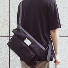 Cool OXFORD CLOTH PVC Men's Shoulder Bag School Bag Messenger Bag For Men - iwalletsmen