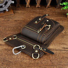 Cool Leather Utility Drop Leg Bag Belt Pouch Mens Waist Bag Shoulder Bag for Men - iwalletsmen