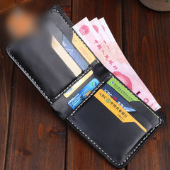 Handmade Leather Carp Mens billfold Wallet Cool Leather Wallet Slim Wallet for Men - iwalletsmen