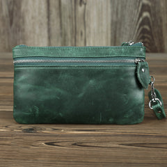 CASUAL MENS LEATHER SLIM ZIPPER CLUTCH WALLET PURSE BAG CLUTCH BAG CAR KEY CASE FOR MEN - iwalletsmen