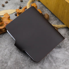 RFID Leather Mens Small Brown Wallet Cardholder Wallet Dark Coffee Front Pocket Wallets for Men - iwalletsmen